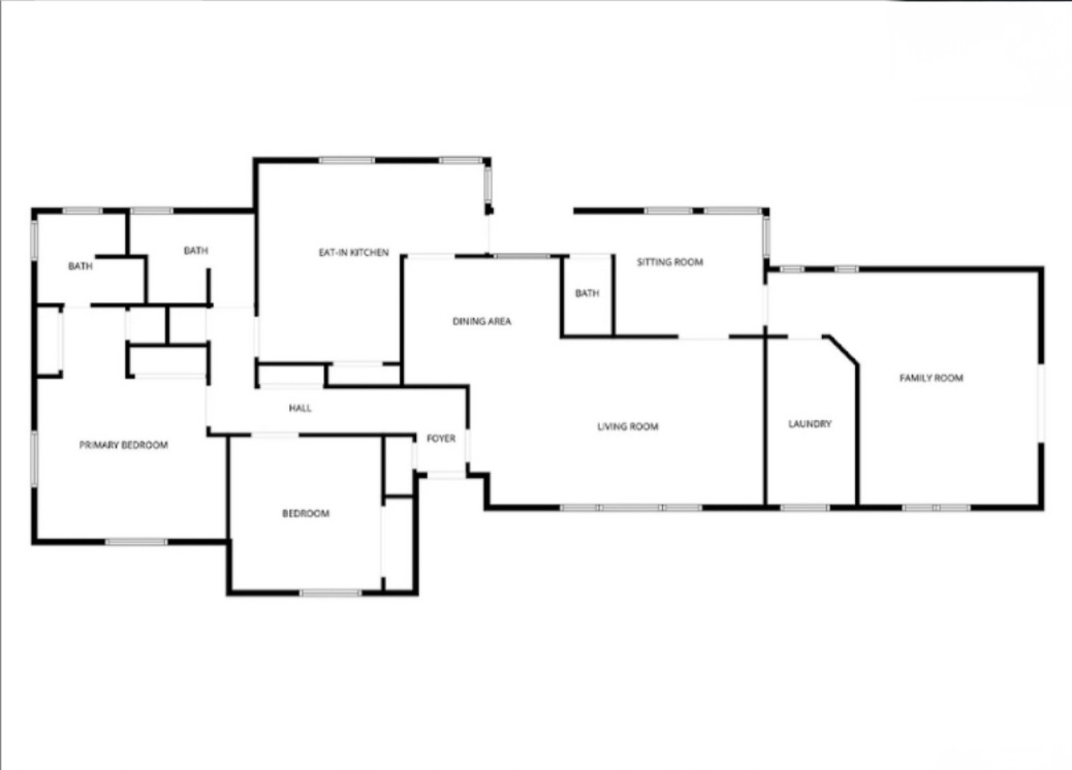 Floor plan of the primary residence