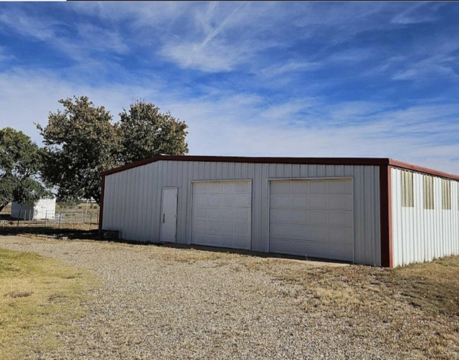 Large detached two-bay shop and garage
